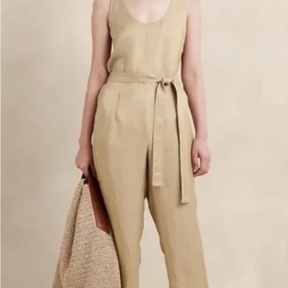 Elegant Tan Jumpsuit - Picture 4 of 4